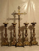 SECOND-HAND CANDLESTICKS AND ALTAR CRUCIFIX - XUPL7/1A