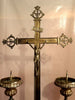 SECOND-HAND CANDLESTICKS AND ALTAR CRUCIFIX - XUPL7/1A