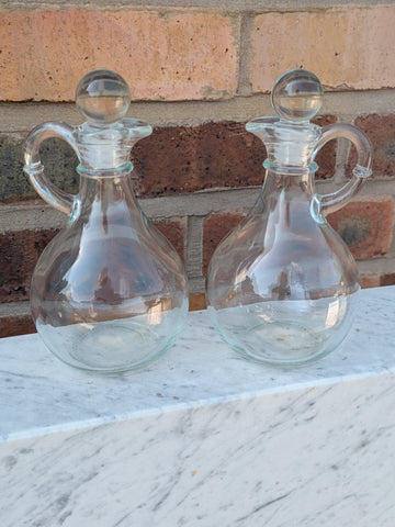 St Rose design glass cruets