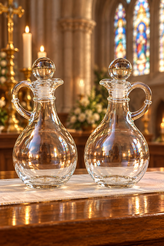 St Rose design glass cruets