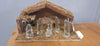 SECOND-HAND GLASS NATIVITY SET WITH STABLE - XUPH1/3R