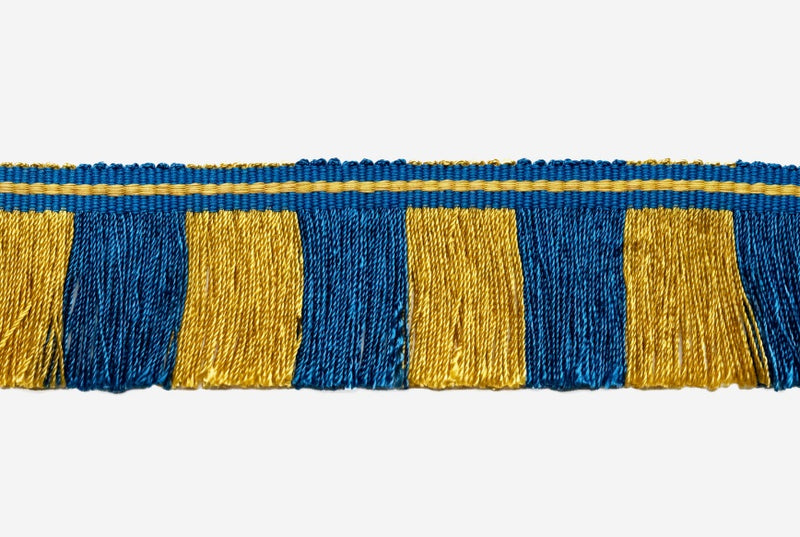 INTERSPERSED BLUE/GOLD FRINGE