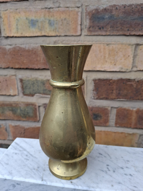 Secondhand 2 x Brass Vases - ref XUPF7/5H - UNDER OFFER