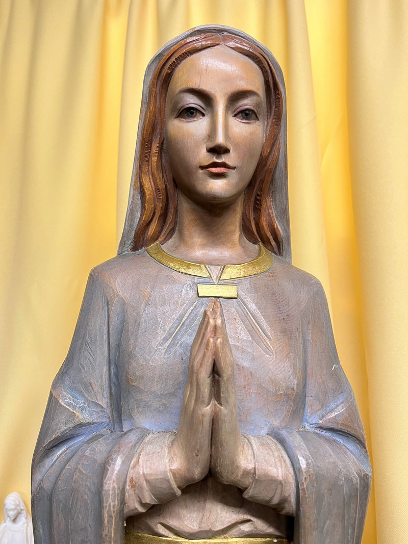 Secondhand 35" Statue of Our Lady by Stufflesser - ref XUPJ5/4L
