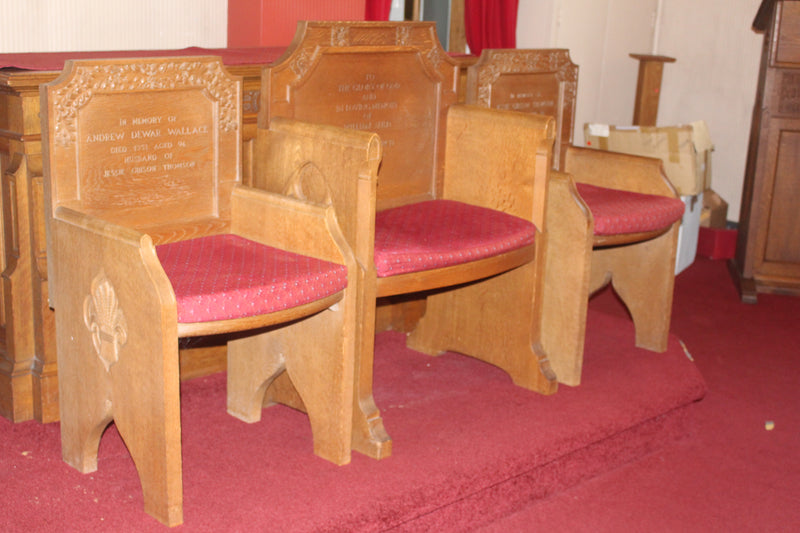 Secondhand Set of 3 Communion Chairs - ref XUPK2/5D