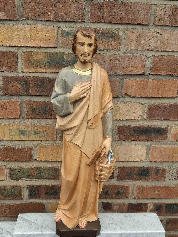 Secondhand Statue St Joseph the Worker - ref XUPK5/2A