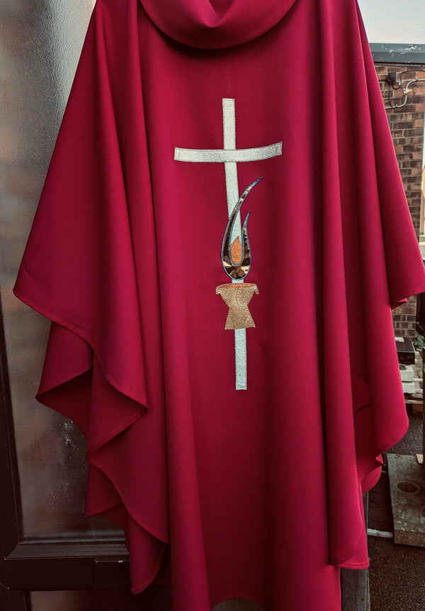 SECOND-HAND FULL GOTHIC CHASUBLE AND STOLE - XUPK9/1C