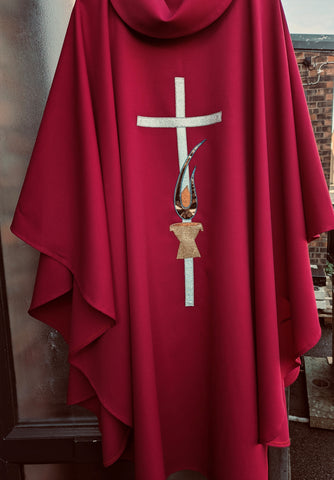 SECOND-HAND FULL GOTHIC CHASUBLE AND STOLE - XUPK9/1C