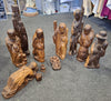 Secondhand Carved Wood Crib Set - ref XUPL2/2E