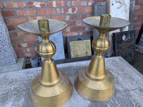 SECOND-HAND BRASS CANDLESTICKS - XUPLMC116