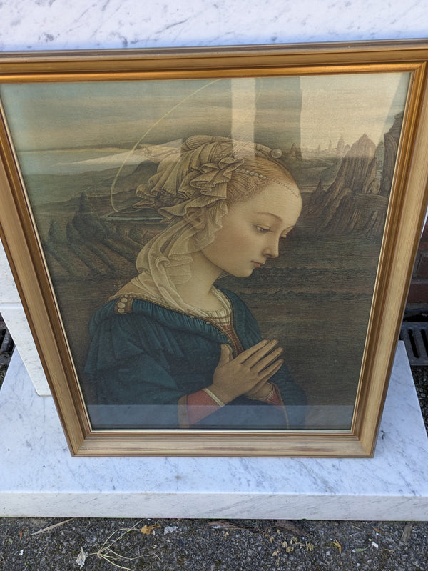 SECOND-HAND PRINT OF THE VIRGIN AT PRAYER