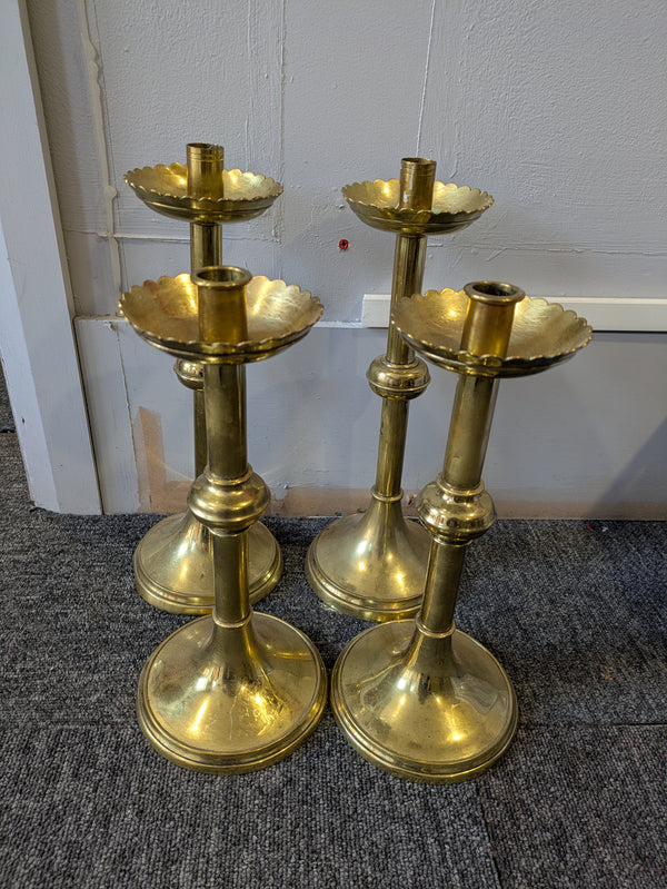 SECOND-HAND BRASS CANDLESTICKS - XUPK4/1C