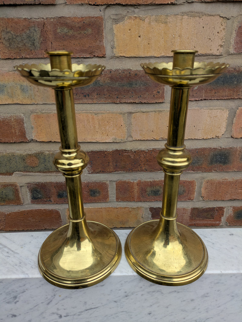 SECOND-HAND BRASS CANDLESTICKS - XUPK4/1C