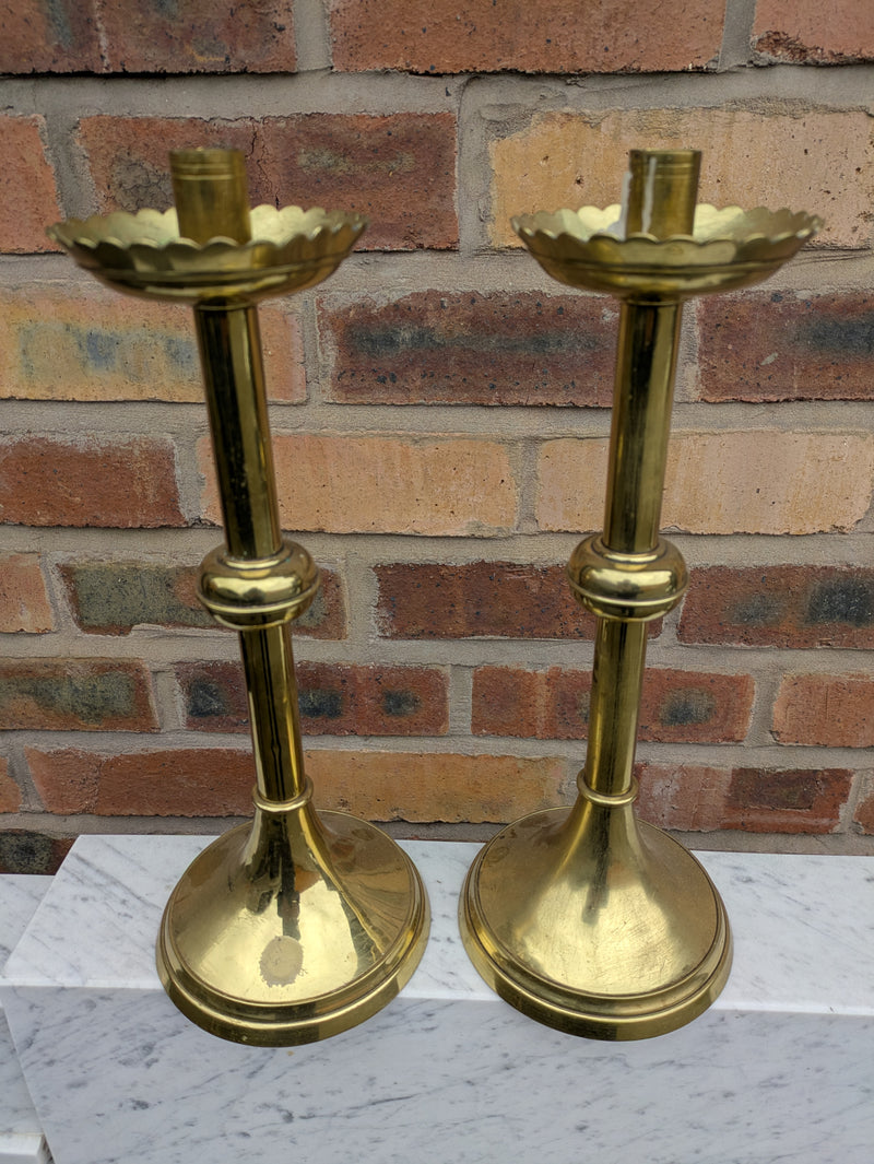 SECOND-HAND BRASS CANDLESTICKS - XUPK4/1C