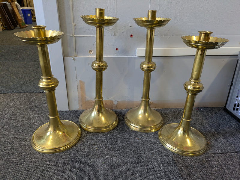 SECOND-HAND BRASS CANDLESTICKS - XUPK4/1C