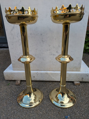 SECOND-HAND BRASS CANDLESTICKS - XUPL1/3E - UNDER OFFER
